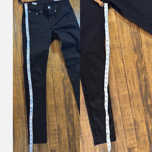 🖤 Rag & Bone Black Skinny Pants | Cotton Stretch | Size 26 - Picture 6 of 12